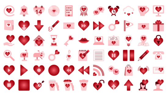 Valentine's Day Icons file preview Valentine's Day Icons file preview