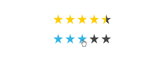 Star Rating Rollover SVG template file preview