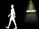 Menu with a walking man silhouette