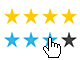Star Rating Rollover SVG template